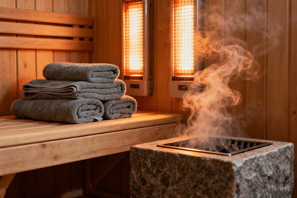 muscle recovery benefits shown in sauna and massage setting