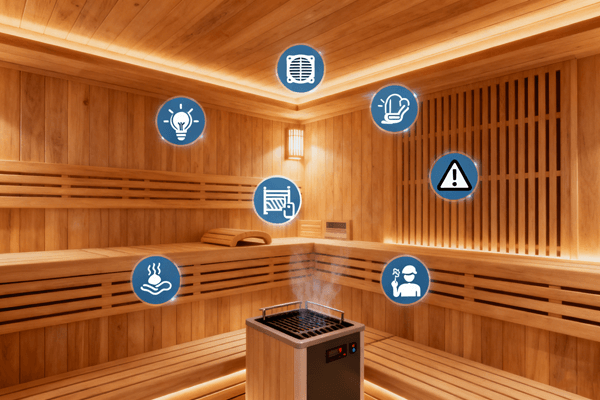 Sauna installation and usage FAQs in a spa-like interior