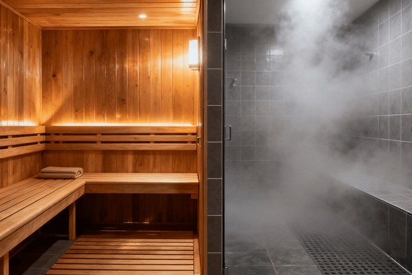 Sauna and steam room basic comparison chart