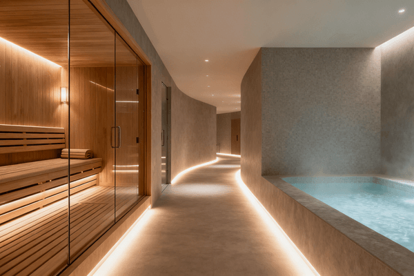 Combined sauna and steam room routine plan