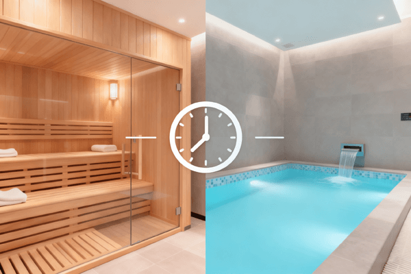 Timing chart for sauna and cold plunge duration guidance