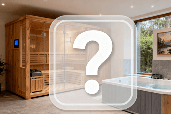 FAQ visual covering common sauna and cold plunge questions