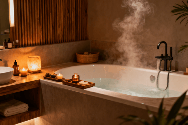 Main Benefits Main benefits of soaking tubs infographic