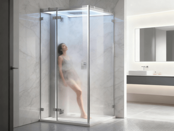 steam shower advantages, benefits of steam shower infographic