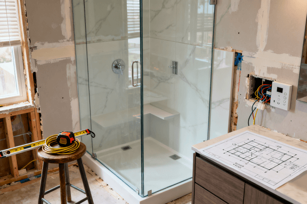 steam shower installation space requirements