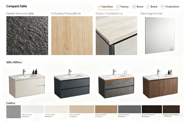 Vanity manufacturer comparison chart