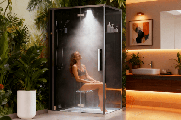 luxury steam shower modern bathroom