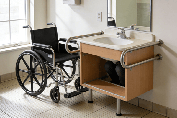 ADA vanity sizes ADA compliant bathroom vanity dimensions diagram