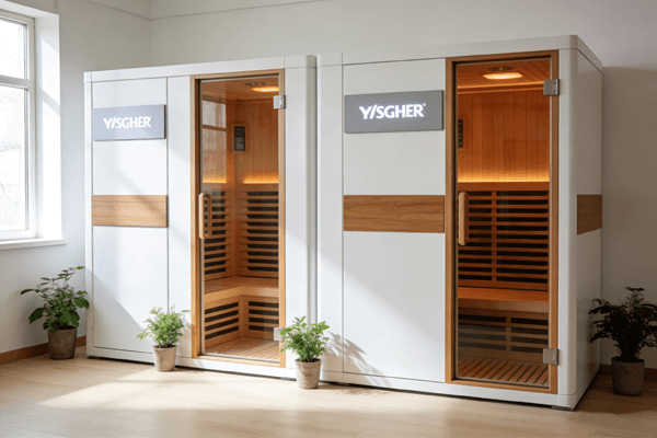 Custom branding Custom infrared sauna with hotel branding