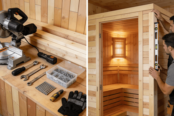 DIY/pro DIY vs professional approach comparison for sauna installation