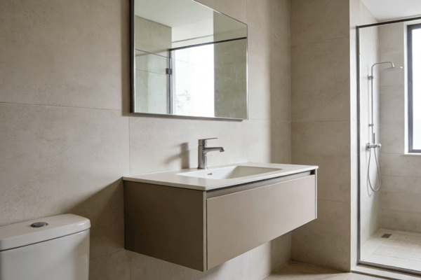 Modern floating vanity modern floating bathroom vanity in minimalist contemporary bathroom design