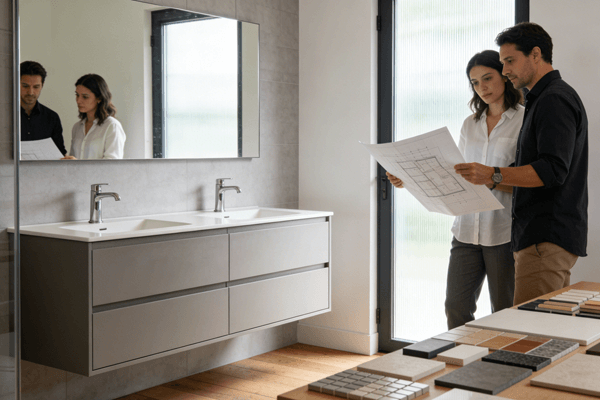 Project decision floating vanity selection decision for bathroom renovation projects