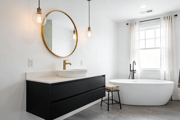 Home value boost floating vanity increasing bathroom appeal and home value