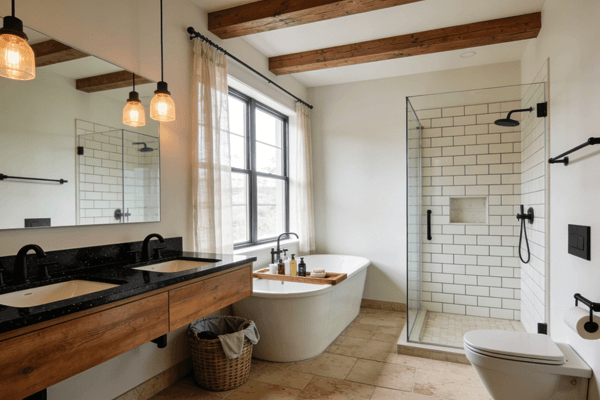 Practical or trend floating vanity design evaluated for practicality versus style trend