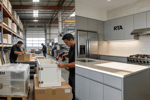 OEM vs big brand RTA cabinets comparison