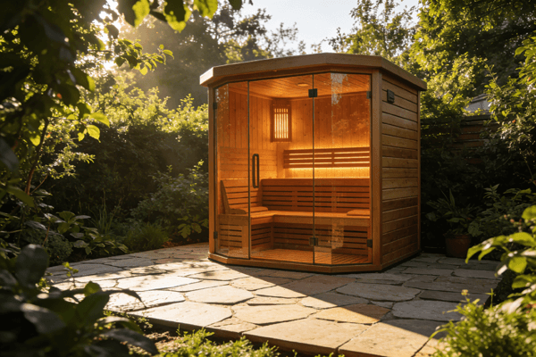 Installation location Outdoor infrared sauna installation location in backyard or patio