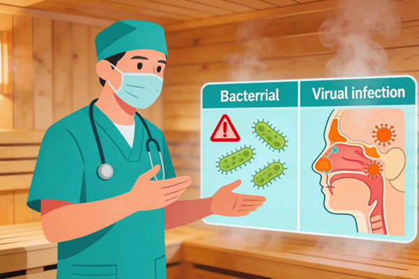bacterial vs viral difference between bacterial and viral sinus infections and sauna impact