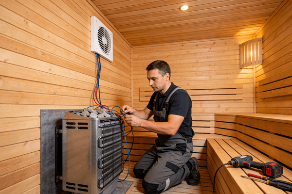 Sauna guide Guide showing essential dos and don'ts for safe sauna installation