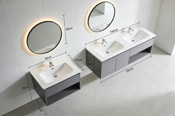 Single vs double Single and double bathroom vanity size comparison