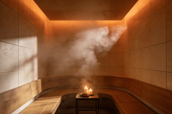 Sinus Relief steam room helping nasal congestion and sinus relief