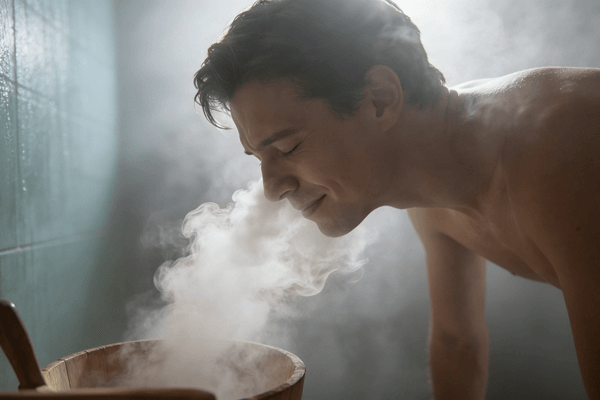 sinus relief steam room sinus relief and nasal comfort concept