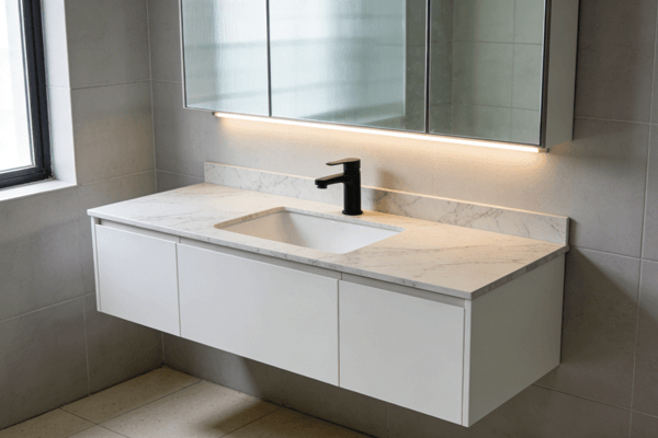 Wall mounted vanity wall mounted floating bathroom vanity showing space under cabinet