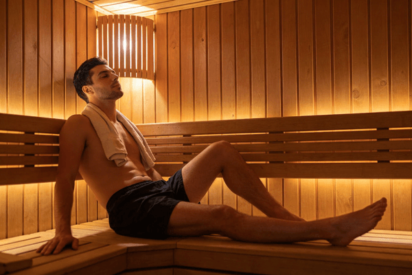 Dry sauna benefits Health benefits of dry sauna including relaxation and muscle recovery
