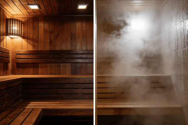 Difference between dry sauna and wet sauna environments