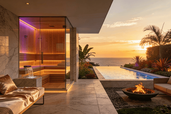 Hotel Sauna Hotel and resort sauna setup