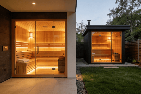 Comparison of indoor sauna and outdoor sauna for home in 2026