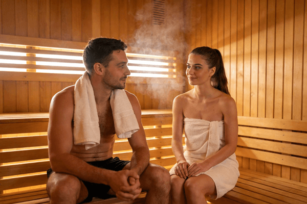 sauna after gym recovery scene
