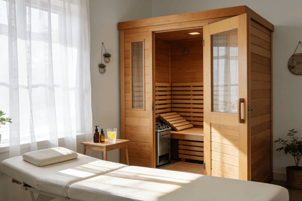 Sauna Before After comparison of sauna before or after massage benefits and timing
