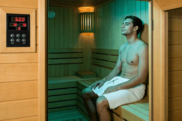 Recommended sauna duration for different temperatures