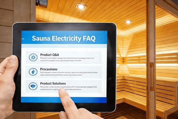Electricity FAQ sauna electricity frequently asked questions infographic for owners