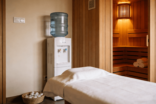 Sauna Massage Risks illustration of sauna massage risks and safety considerations