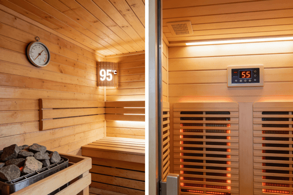 Sauna Types sauna temperature ranges by type infographic