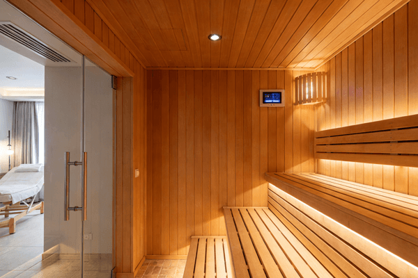 Sauna Temp Effectiveness visual showing sauna temperature impact on massage effectiveness and comfort