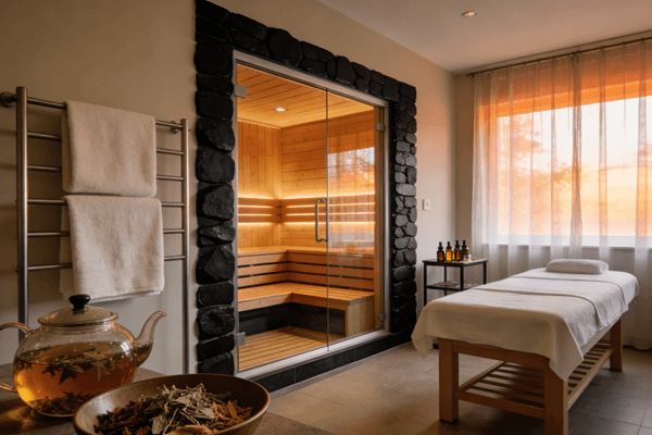 Sauna Muscle Recovery sauna timing for muscle recovery and performance graphic