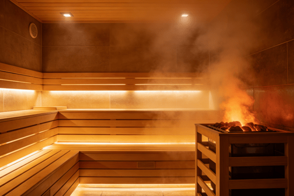 Calorie Burn steam room vs sauna calorie burn infographic