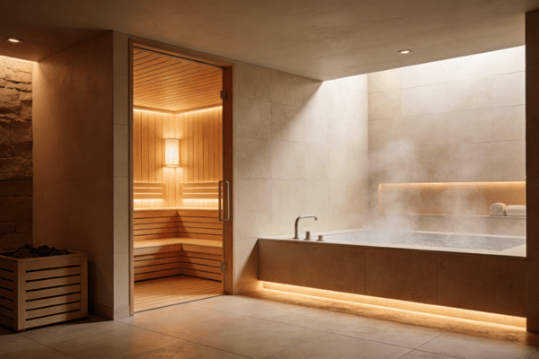 Health Benefits steam room vs sauna general health benefits infographic